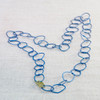 Blue Titanium Chain Necklace