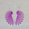 Purple Scrolled Acrylic Earrings
