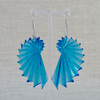 Turquoise Scrolled Acrylic Earrings