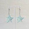 Aquamarine Crystal Star Earrings