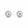 Grey Freshwater Pearl Stud Earrings
