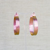 Small Pink Titanium Hoop Earrings