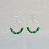 Green Baby Enamel Hoop Earrings