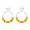 Orange Baby Enamel Hoop Earrings