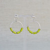 Lime Green Baby Enamel Hoop Earrings