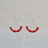 Red Baby Enamel Hoop Earrings