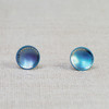 Mini Teal Dome Stud Earrings