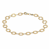 Yellow Gold Rounded Square Link Bracelet
