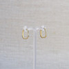 Yellow Gold Octagon Huggie Earrings
