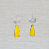 Silver & Saffron Enamel Earrings