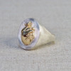 Gold & Silver Skull Cameo Signet Ring