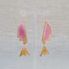 Pink & Gold Titanium Earrings