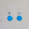 Silver & Blue Enamel Earrings