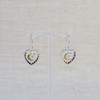 Large Glass Heart & Moon Earrings