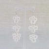 Silver Lace Charm Drop Earrings