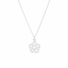 Silver Lace 5-Petal Necklace