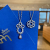 Silver Lace 6-Petal Necklace