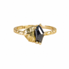 Geo Black & Gold Diamond Ring