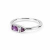 Mauve Sapphire Inclusion Ring