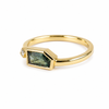 Green Sapphire Inclusion Ring