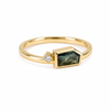 Green Sapphire Inclusion Ring