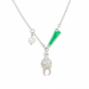 Green Enamel Squid Artefact Necklace
