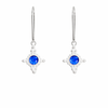 Blue Enamel Granule Earrings