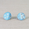 Blue Bouquet Fold Stud Earrings