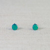Teal Texture Spot Stud Earrings