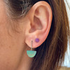Purple Texture Spot Stud Earrings