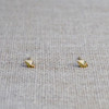 Yellow Gold Micro Pyramid Stud Earrings