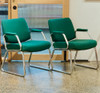 1980s Green & Chrome Chairs