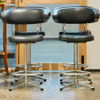 1980s Vintage Chrome & Vinyl Stools