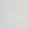 Silver Double Textured Circle Earrings