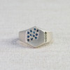 Sapphire Hexagon Signet Ring