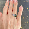 Duo Ocean Sapphire & Old Cut Diamond Ring