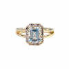 Clara Aquamarine Halo Ring