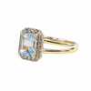 Clara Aquamarine Halo Ring