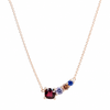 Red Spinel Pastel Swoop Necklace