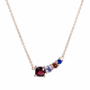 Red Spinel Pastel Swoop Necklace