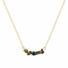 Australian Sapphire & Diamond Swoop Necklace