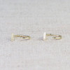 Yellow Gold Bar Loop Earrings