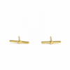 Yellow Gold Cylinder Stud Earrings