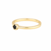 Black Spinel Hexagon Ring