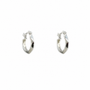 Silver Faceted Mini Hoop Earrings