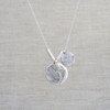 Silver Swallow Double Charm Necklace