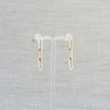 Gold Paperclip Link Drop Earrings