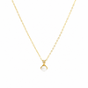 Yellow Gold Clover Pearl Necklace