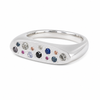 Elongated Sapphire Signet Ring #1
