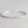 Oval Thin Multi Sapphire Bangle
